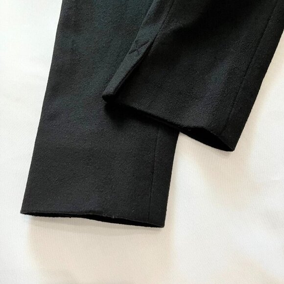 ST. EMILE BLACK WOOL CASHMERE BLEND SATIN STRIPE BLAZER - 12 - Picture 10 of 14